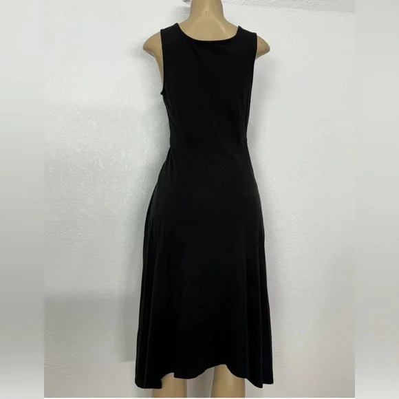 Eileen Fisher Elegant Black Sleeveless Dress - Picture 3 of 6